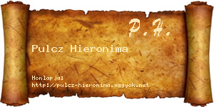 Pulcz Hieronima névjegykártya